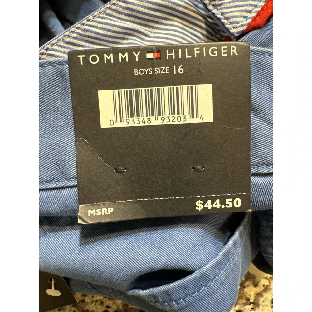 New Tommy Hilfiger Boy's Slim Size 16 Blue 100% Cotton Pants/Jeans Retail‎ $44
